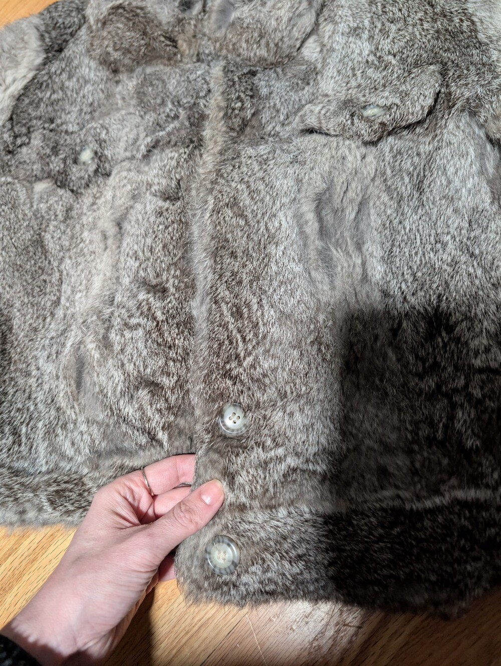 Danier Rabbit Fur Coat - Picture 9 of 9